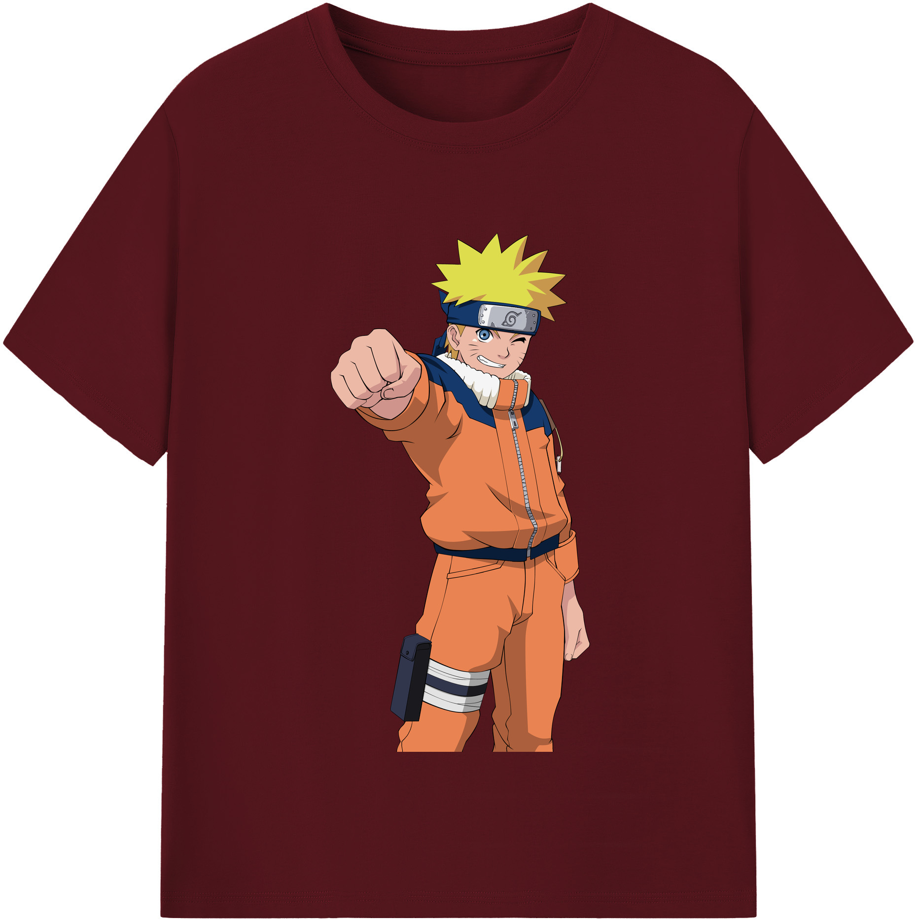 （画像用） NARUTO -ナルト- うずまき ナルト Uzumaki Naruto 綿100％半袖Tシャツ（フロントプリント）